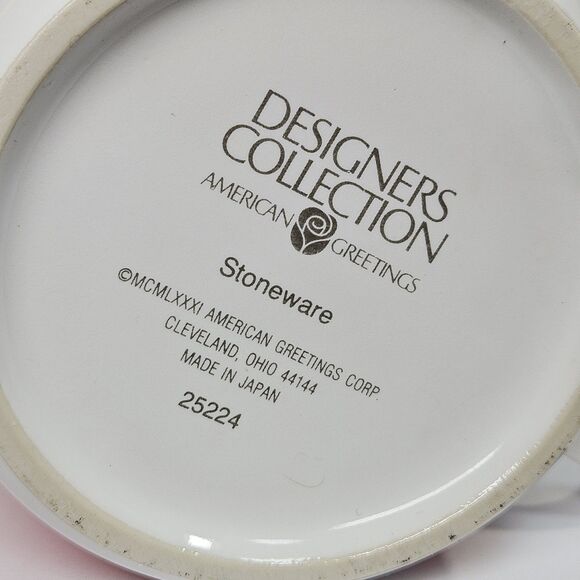 Vtg Black White Coffee Cup Red Mug Comic Strip One Woman Does The Work / Japan - Picture 10 of 12